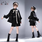 Misty City - Sailor-Collar Ouji Coat & Shorts Set - image 4