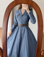 Western Notes - Denim Classic Lolita OP Dress - image 4