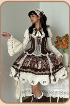 Bear Symphony - Retro Lolita JSK and OP Dresses - image 4