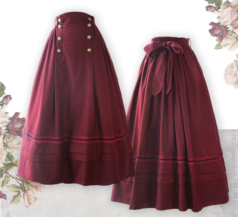 Minerva's Stitches - High-Waist Classic Lolita Skirt - image 4