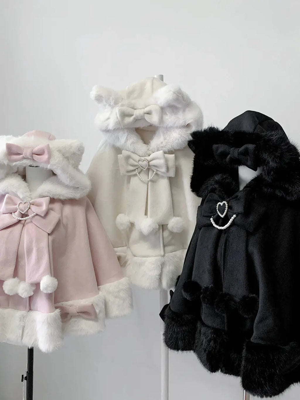 Snowball - Cat-Ear Hood Jirai Kei Cape - image 4