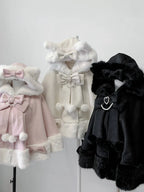 Snowball - Cat-Ear Hood Jirai Kei Cape - image 4