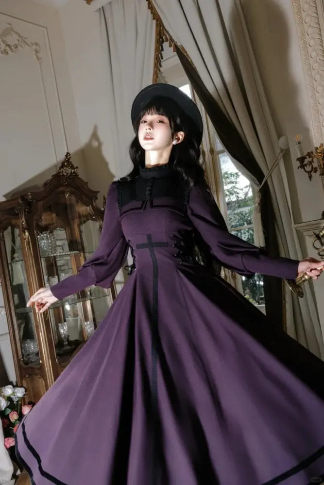 Raven Messenger - Plus Size Gothic Lolita OP with Optional Hat - image 4