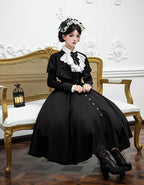 Poems of the Dark Night - Gothic Lolita JSK, Jacket and Blouse Coordinate - image 5