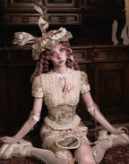Cupid's Verse-Casket - Heart Cut-Out Vintage Lace Lolita Top - image 5