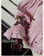 Little Bear Chocolate - Striped Sweet Lolita Blouse - image 5