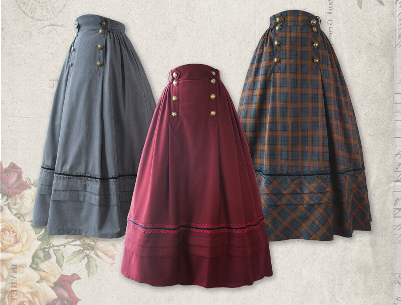 Minerva's Stitches - High-Waist Classic Lolita Skirt - image 5