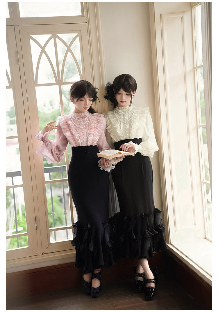 Miss Lola - Long-Sleeve Classic Lolita OP Dress - image 5