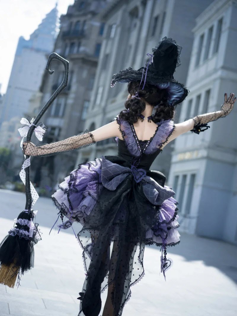 Rock Sweetheart - Gothic Witch Lolita JSK Full Set - image 5