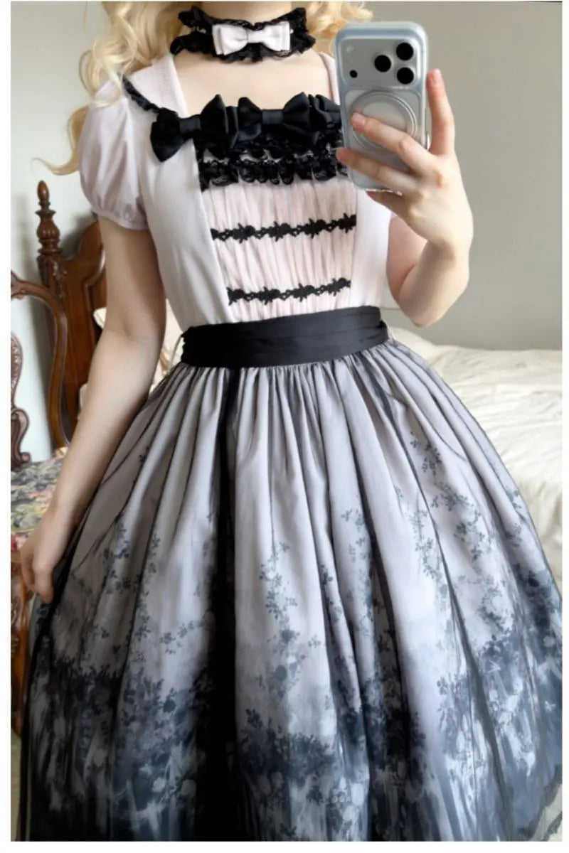 Decaying Garden - Gothic Lolita OP Dresses with Matching Accessories - image 5