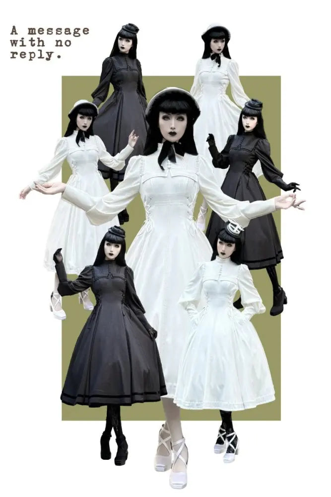 Raven Messenger - Plus Size Gothic Lolita OP with Optional Hat - image 5