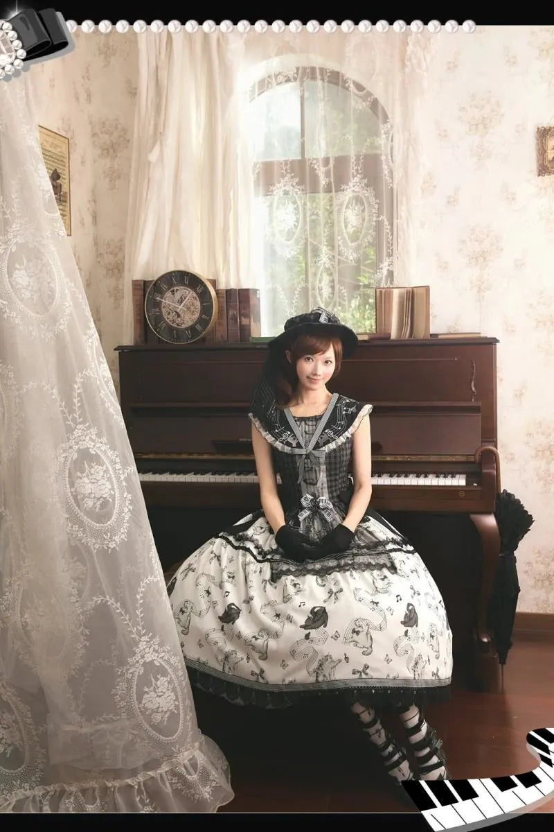 Meow Melodious Tone Musical Cat Classic Lolita JSK and Accessories - image 6