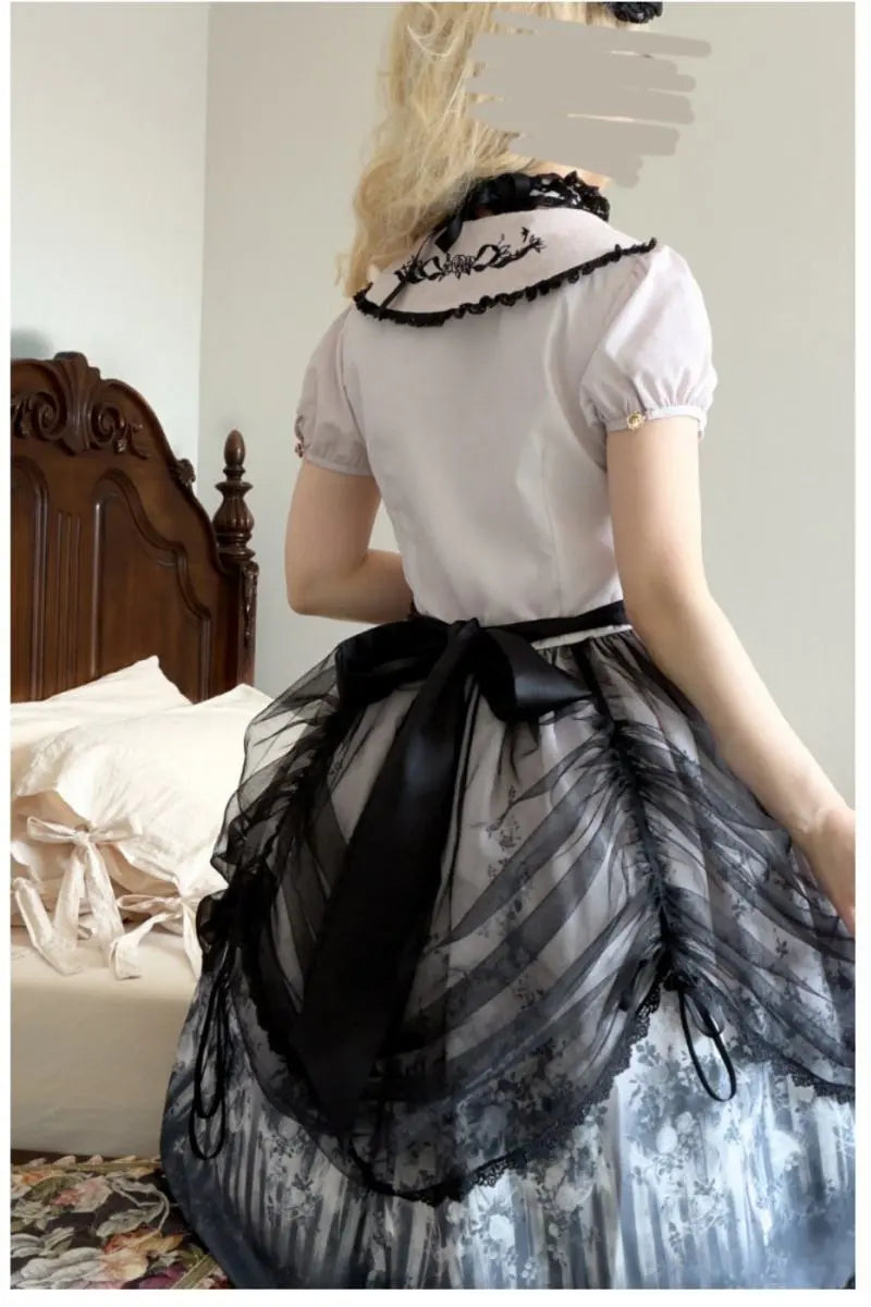 Decaying Garden - Gothic Lolita OP Dresses with Matching Accessories - image 6
