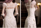 Cupid's Verse-Casket - Heart-Bow Cut-Out Lace Lolita Slip Dress - image 6