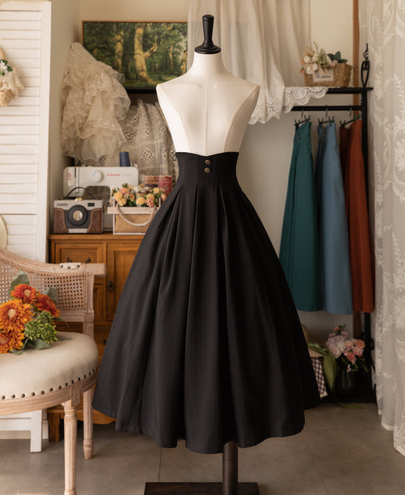 The Woodland Basket 4.0 - Long Classic Lolita Skirt with Matching Headbow - image 6