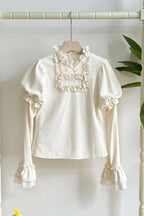 Elegant Ruffled Knitted Long-Sleeve Top - image 6