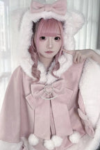 Snowball - Cat-Ear Hood Jirai Kei Cape - image 6