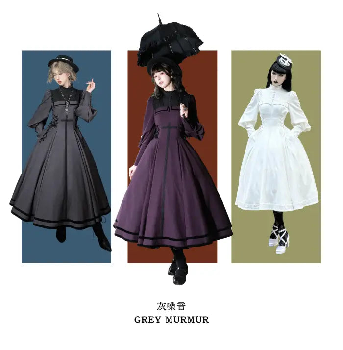 Raven Messenger - Plus Size Gothic Lolita OP with Optional Hat - image 6