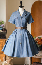 Western Notes - Denim Classic Lolita OP Dress - image 6