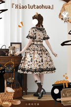 Black Cat Magician - Cotton Lolita OP Dress in Two Lengths - image 6