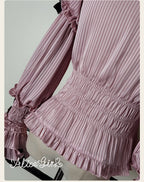 Little Bear Chocolate - Striped Sweet Lolita Blouse - image 6