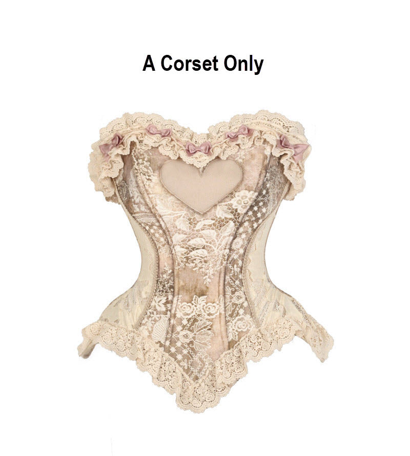Cupid's Verse-Casket - Heart-Shaped Rococo Lolita Corset & Matching Pieces - image 6