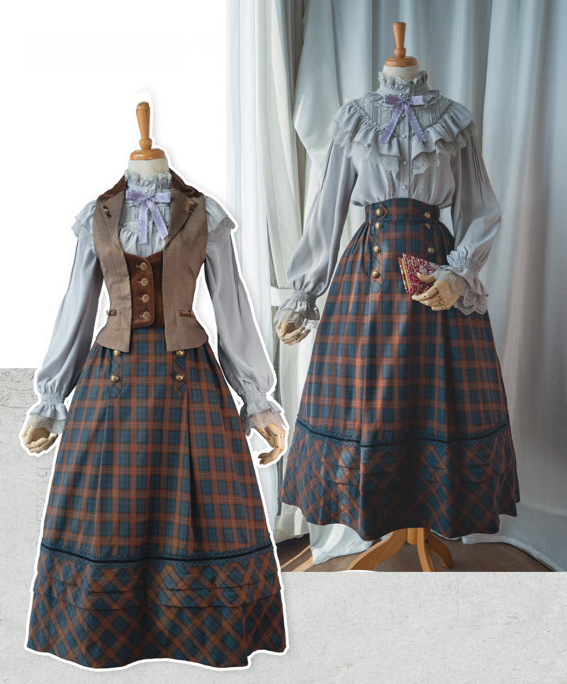 Minerva's Stitches - High-Waist Classic Lolita Skirt - image 7