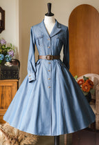 Western Notes - Denim Classic Lolita OP Dress - image 7