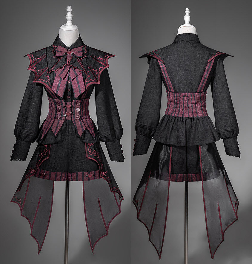 Batwing Vampire - Gothic Ouji Shirt & Shorts Coordinate - image 7