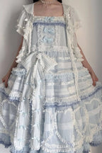 Dot Tulle - Tiered Classic Lolita JSK & Cardigan Coordinate and Accessories - image 7