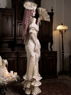 Cupid's Verse-Casket - Rococo Crinkled Satin Fishtail Skirt - image 7