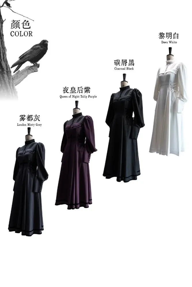 Raven Messenger - Plus Size Gothic Lolita OP with Optional Hat - image 7