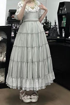 Cloud Soufflé Embroidered-Collar Classic Lolita Maxi OP - image 8