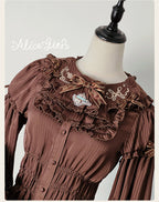 Little Bear Chocolate - Striped Sweet Lolita Blouse - image 8