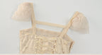 Cupid's Verse-Casket - Heart-Bow Cut-Out Lace Lolita Slip Dress - image 8