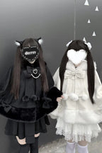 Snowball - Cat-Ear Hood Jirai Kei Cape - image 8