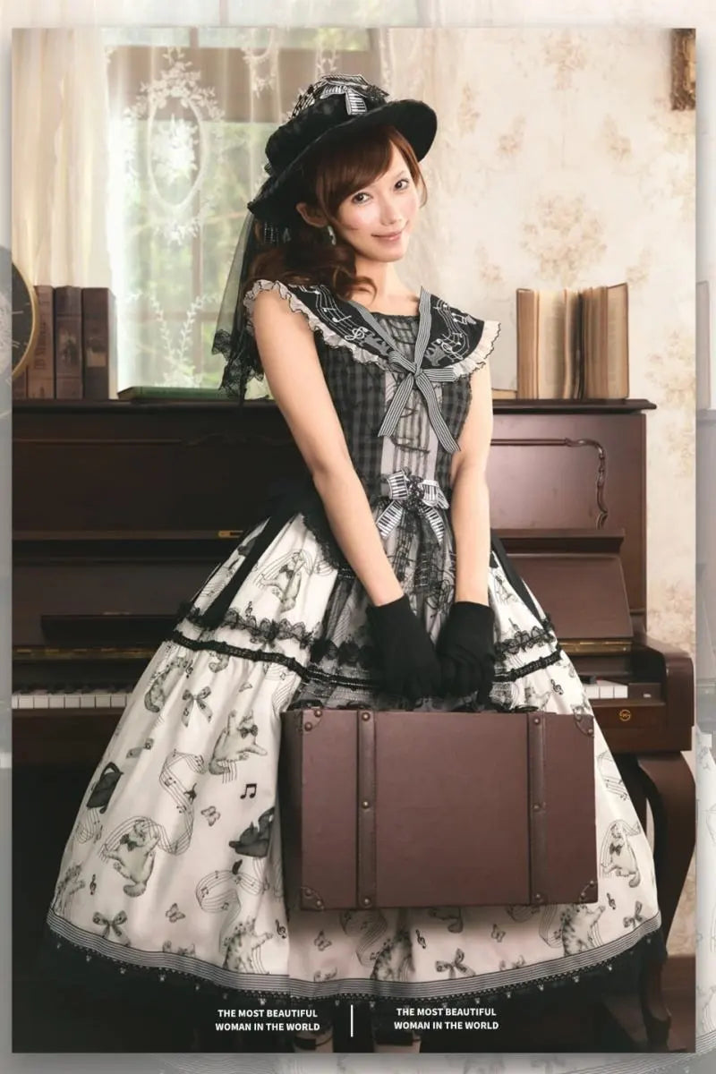 Meow Melodious Tone Musical Cat Classic Lolita JSK and Accessories - image 8