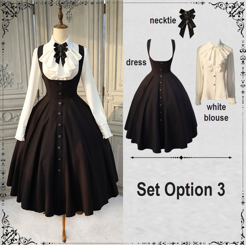 Poems of the Dark Night - Gothic Lolita JSK, Jacket and Blouse Coordinate - image 8