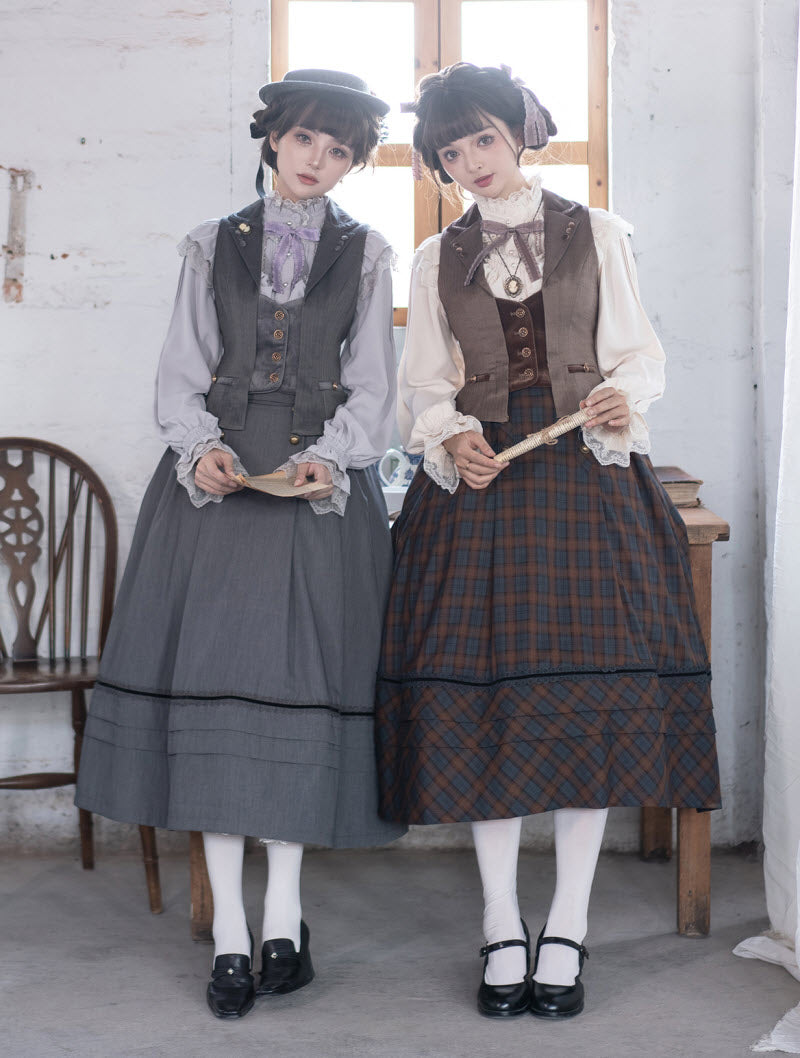 Minerva's Stitches - High-Waist Classic Lolita Skirt - image 8