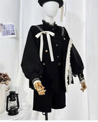 Misty City - Sailor-Collar Ouji Coat & Shorts Set - image 8