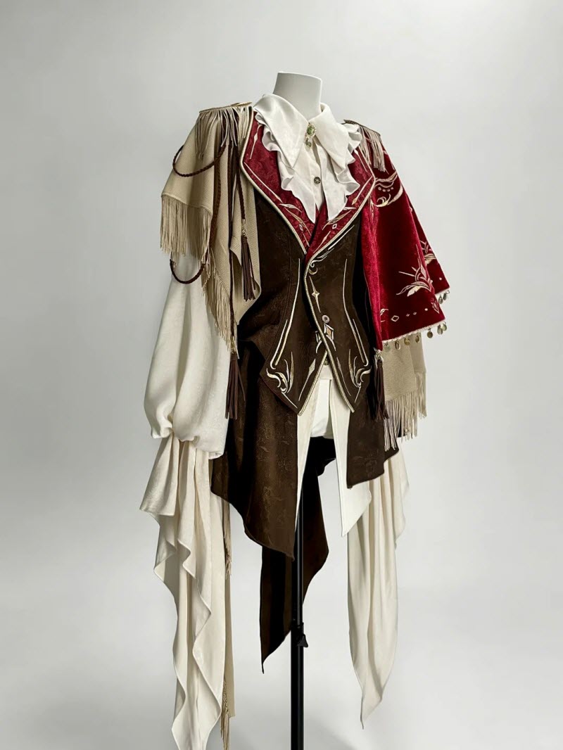 Zero - Ouji Military Lolita Blouse, Vest, Cape and Pants Set - image 8
