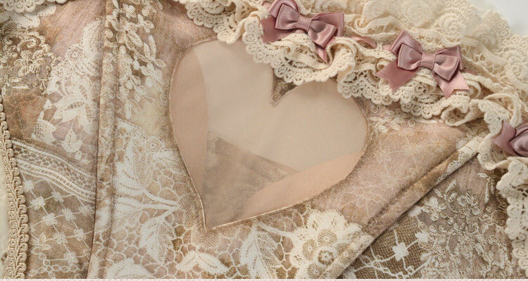 Cupid's Verse-Casket - Heart-Shaped Rococo Lolita Corset & Matching Pieces - image 9