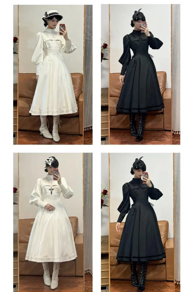 Raven Messenger - Plus Size Gothic Lolita OP with Optional Hat - image 9
