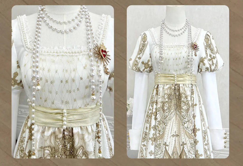 Sacred Coronation - Regency Empire Dress, Shawl & Necklace Options and Accessories - image 9