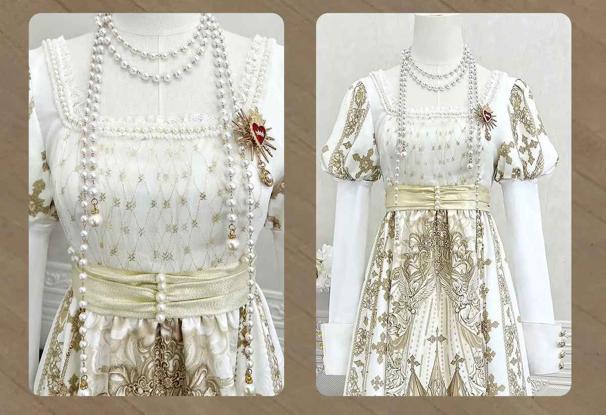 Sacred Coronation - Regency Empire Dress, Shawl & Necklace Options and Accessories - image 9