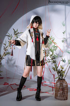 The Mountain Spirit - Hanfu-Inspired Ouji Jacket, Blouse, Shorts and Necklace Collection - image 9