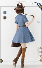 Western Notes - Denim Classic Lolita OP Dress - image 9