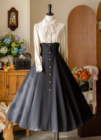 Whispers of the Woods - Long Button-Front Classic Lolita Skirt - image 9