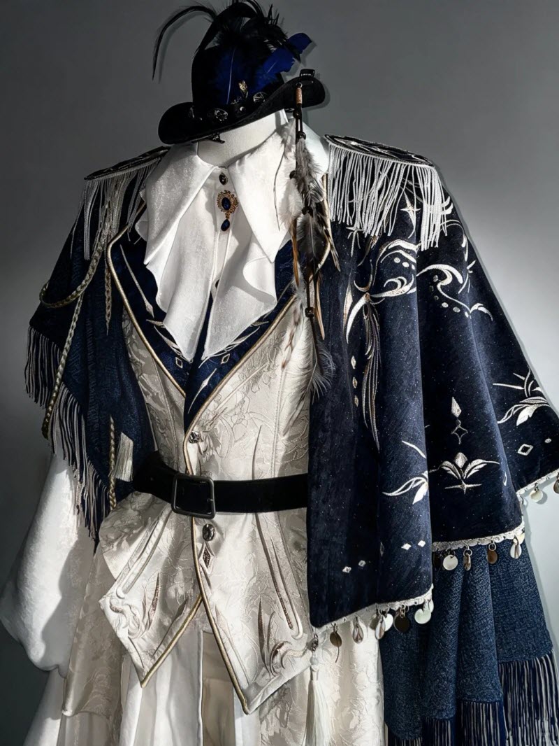 Zero - Ouji Military Lolita Blouse, Vest, Cape and Pants Set - image 9
