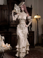 Cupid's Verse-Casket - Rococo Crinkled Satin Fishtail Skirt - image 9